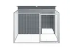 Vidaxl Dog House With Run Anthracite 153x194x110 Cm Galvanised Steel Vidaxl Dog House With Run Anthracite 153x194x110 Cm Galvanised Steel