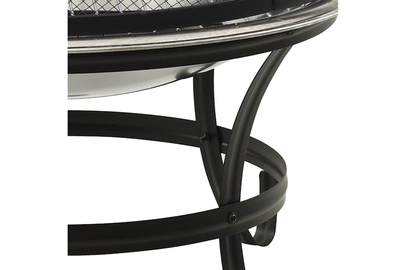 Vidaxl 2-in-1 Fire Pit And Bbq With Poker 56x56x49 Cm Stainless Steel Vidaxl 2-in-1 Fire Pit And Bbq With Poker 56x56x49 Cm Stainless Steel