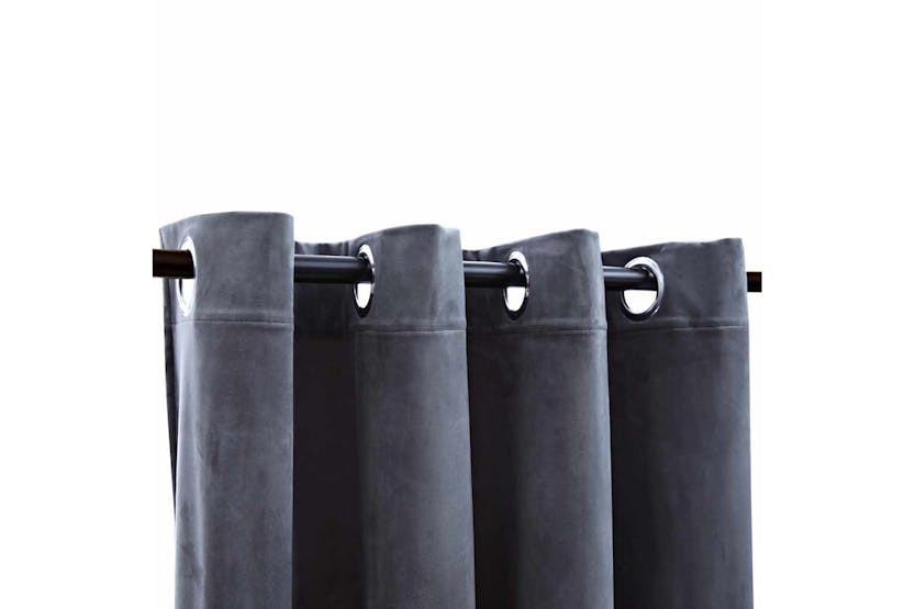 Vidaxl Blackout Curtains With Rings 2 Pcs Velvet Anthracite 140x225 Cm Vidaxl Blackout Curtains With Rings 2 Pcs Velvet Anthracite 140x225 Cm