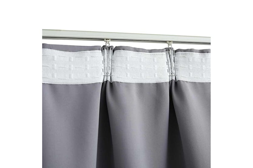 Vidaxl Blackout Curtains With Hooks 2 Pcs Grey 140x245 Cm Vidaxl Blackout Curtains With Hooks 2 Pcs Grey 140x245 Cm