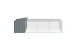 Vidaxl Dog House With Run Anthracite 153x396x110 Cm Galvanised Steel Vidaxl Dog House With Run Anthracite 153x396x110 Cm Galvanised Steel