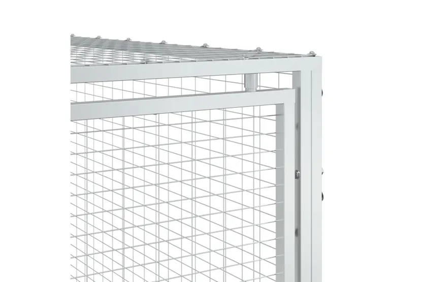 Vidaxl Dog House With Run Anthracite 153x396x110 Cm Galvanised Steel Vidaxl Dog House With Run Anthracite 153x396x110 Cm Galvanised Steel
