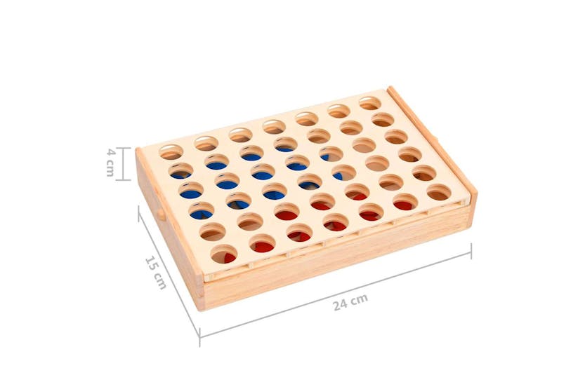 Vidaxl 4 In A Row Game 24x15x4 Cm Solid Wood Vidaxl 4 In A Row Game 24x15x4 Cm Solid Wood