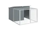 Vidaxl Dog House With Run Anthracite 153x194x110 Cm Galvanised Steel Vidaxl Dog House With Run Anthracite 153x194x110 Cm Galvanised Steel
