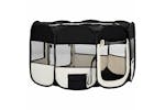 Vidaxl Foldable Dog Playpen With Carrying Bag Black 145x145x61 Cm Vidaxl Foldable Dog Playpen With Carrying Bag Black 145x145x61 Cm