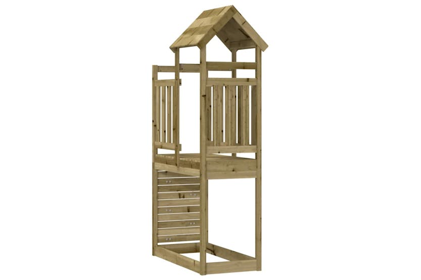 Vidaxl Play Tower With Rockwall 53x110.5x214 Cm Impregnated Wood Pine Vidaxl Play Tower With Rockwall 53x110.5x214 Cm Impregnated Wood Pine