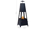 Vidaxl Fire Pit Black 35x35x99 Cm Steel Vidaxl Fire Pit Black 35x35x99 Cm Steel