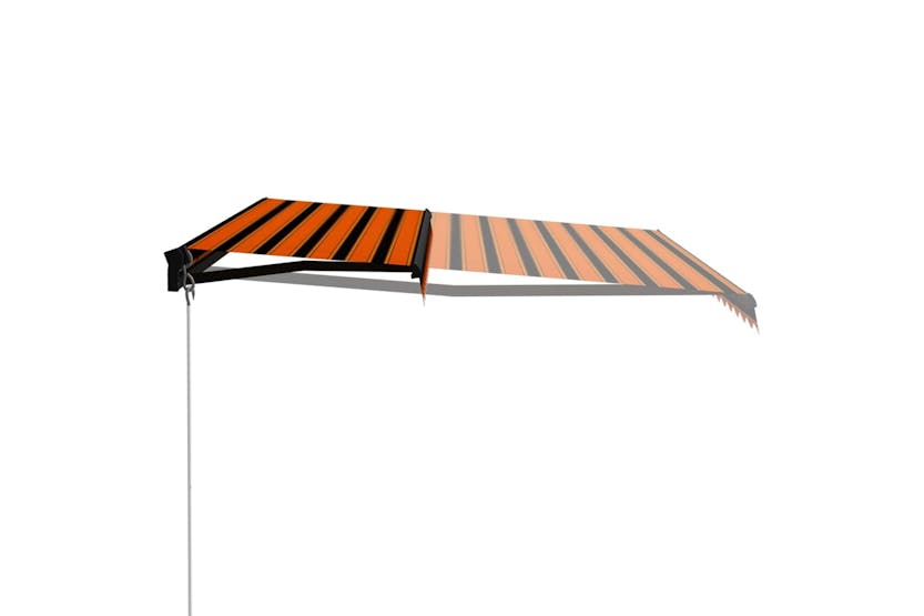 Vidaxl Manual Retractable Awning 450x300 Cm Orange And Brown Vidaxl Manual Retractable Awning 450x300 Cm Orange And Brown