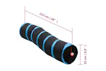 Vidaxl S-shaped Cat Tunnel Black And Blue 122 Cm Polyester Vidaxl S-shaped Cat Tunnel Black And Blue 122 Cm Polyester