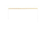 Vidaxl Retractable Awning 350x150 Cm Yellow And White Vidaxl Retractable Awning 350x150 Cm Yellow And White