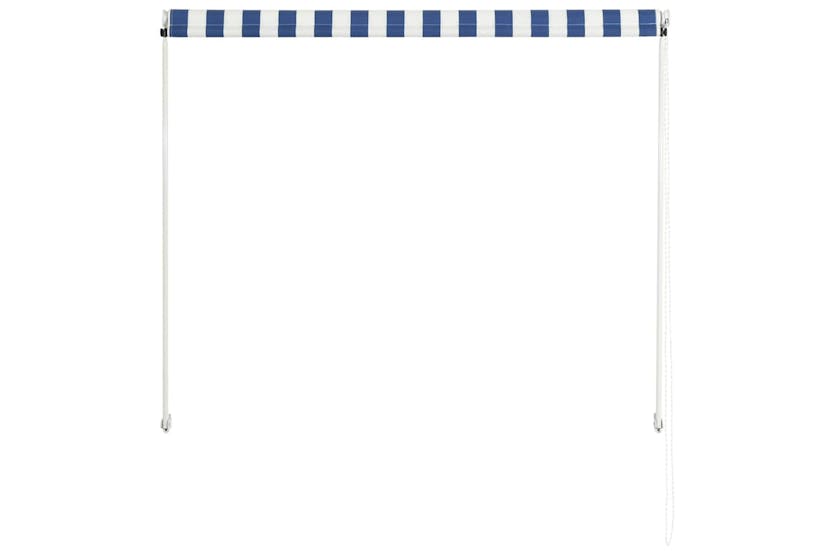 Vidaxl Retractable Awning 150x150 Cm Blue And White Vidaxl Retractable Awning 150x150 Cm Blue And White