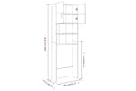 Vidaxl Washing Machine Cabinet Smoked Oak 64x25.5x190 Cm Vidaxl Washing Machine Cabinet Smoked Oak 64x25.5x190 Cm