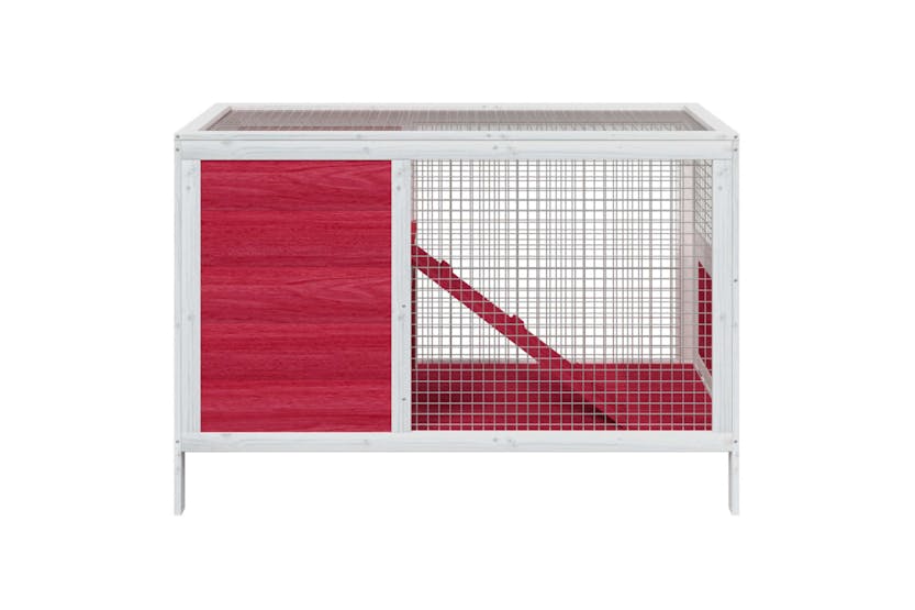 Vidaxl Rabbit Hutch Red 103x44x69.5 Cm Solid Wood Pine Vidaxl Rabbit Hutch Red 103x44x69.5 Cm Solid Wood Pine