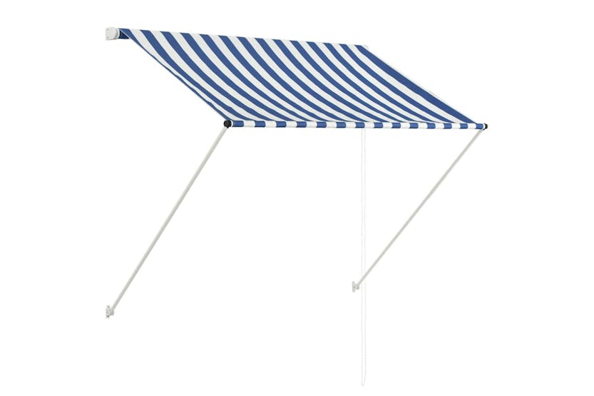 Vidaxl Retractable Awning 150x150 Cm Blue And White Vidaxl Retractable Awning 150x150 Cm Blue And White