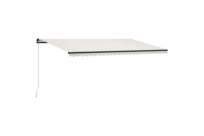 Vidaxl Manual Retractable Awning With Led 600x300 Cm Cream Vidaxl Manual Retractable Awning With Led 600x300 Cm Cream