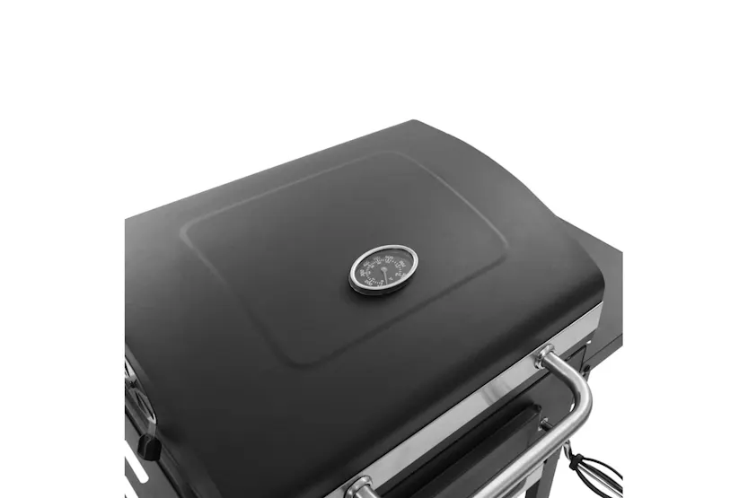 Vidaxl Charcoal-fueled Bbq Grill With Bottom Shelf Black Vidaxl Charcoal-fueled Bbq Grill With Bottom Shelf Black