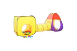 Vidaxl Children Play Tent Multicolour 255x80x100 Cm Vidaxl Children Play Tent Multicolour 255x80x100 Cm