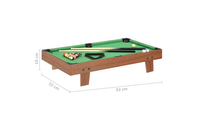 Vidaxl 3 Feet Mini Pool Table 92x52x19 Cm Brown And Green Vidaxl 3 Feet Mini Pool Table 92x52x19 Cm Brown And Green