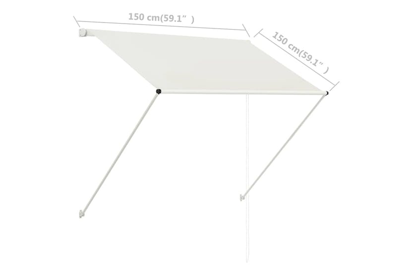 Vidaxl Retractable Awning 150x150 Cm Cream Vidaxl Retractable Awning 150x150 Cm Cream