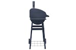 Vidaxl Charcoal Bbq Grill Smoker With Bottom Shelf Black Vidaxl Charcoal Bbq Grill Smoker With Bottom Shelf Black