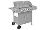 Vidaxl Gas Barbecue Grill 6+1 Cooking Zone Silver Vidaxl Gas Barbecue Grill 6+1 Cooking Zone Silver