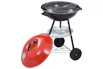 Vidaxl Portable Xxl Charcoal Kettle Bbq Grill With Wheels 44 Cm Vidaxl Portable Xxl Charcoal Kettle Bbq Grill With Wheels 44 Cm