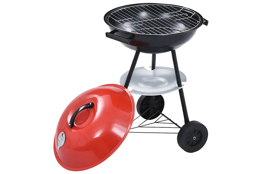 Vidaxl Portable Xxl Charcoal Kettle Bbq Grill With Wheels 44 Cm Vidaxl Portable Xxl Charcoal Kettle Bbq Grill With Wheels 44 Cm