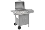 Vidaxl Gas Barbecue Grill 4+1 Cooking Zone Silver Vidaxl Gas Barbecue Grill 4+1 Cooking Zone Silver