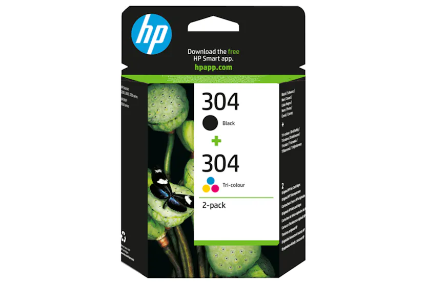 HP 304 Original Ink Cartridges | Black/Tri-Colour | Pack of 2 HP 304 Original Ink Cartridges | Black/Tri-Colour | Pack of 2