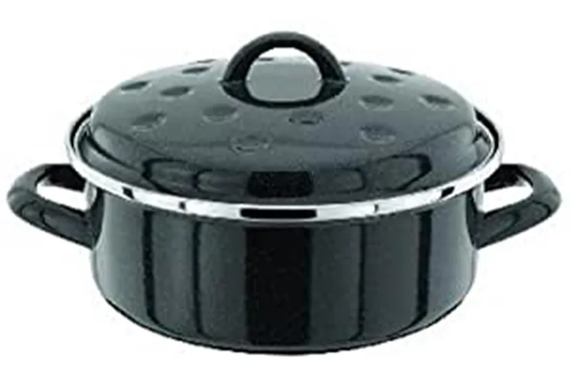 Judge | 22cm Carbon Steel Round Roaster Pot | Black Judge | 22cm Carbon Steel Round Roaster Pot | Black