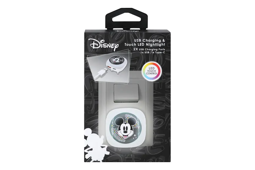 Disney Mickey Mouse Touch Sensitive Led Nightlight With Usb Charge Ports Disney Mickey Mouse Touch Sensitive Led Nightlight With Usb Charge Ports