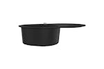 Vidaxl Granite Kitchen Sink Single Basin Oval Black Vidaxl Granite Kitchen Sink Single Basin Oval Black