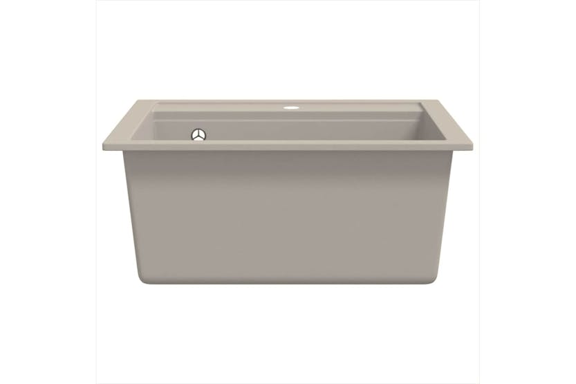 Vidaxl Granite Kitchen Sink Single Basin Beige Vidaxl Granite Kitchen Sink Single Basin Beige