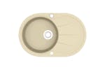 Vidaxl Granite Kitchen Sink Single Basin Oval Beige Vidaxl Granite Kitchen Sink Single Basin Oval Beige