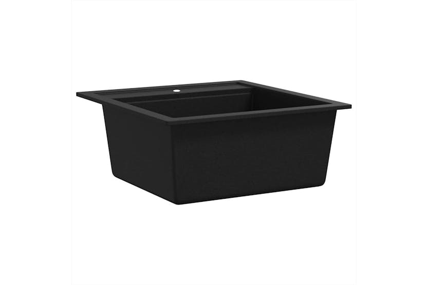 Vidaxl Granite Kitchen Sink Single Basin Black Vidaxl Granite Kitchen Sink Single Basin Black
