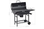 Vidaxl Barrel Grill With Wheels And Shelves Black Steel 115x85x95 Cm Vidaxl Barrel Grill With Wheels And Shelves Black Steel 115x85x95 Cm