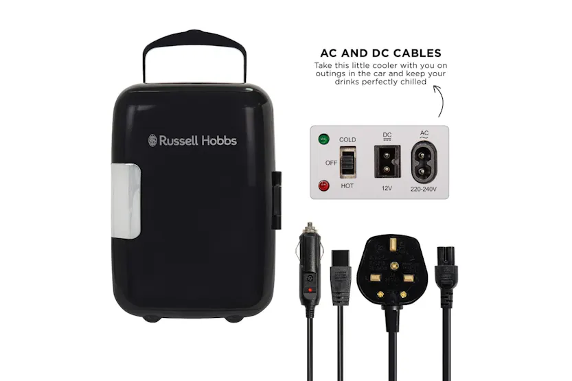 Russell Hobbs Portable Mini Cooler & Warmer | Black | RH4CLR1001B Russell Hobbs Portable Mini Cooler & Warmer | Black | RH4CLR1001B