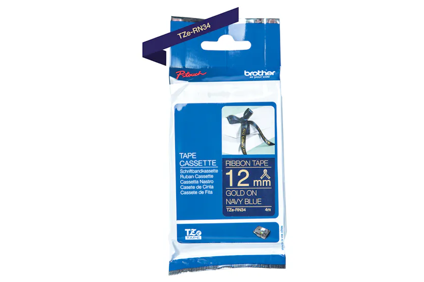 Brother SBRO0875 12mm Ribbon Tape Cassette | Gold on Navy Blue Brother SBRO0875 12mm Ribbon Tape Cassette | Gold on Navy Blue