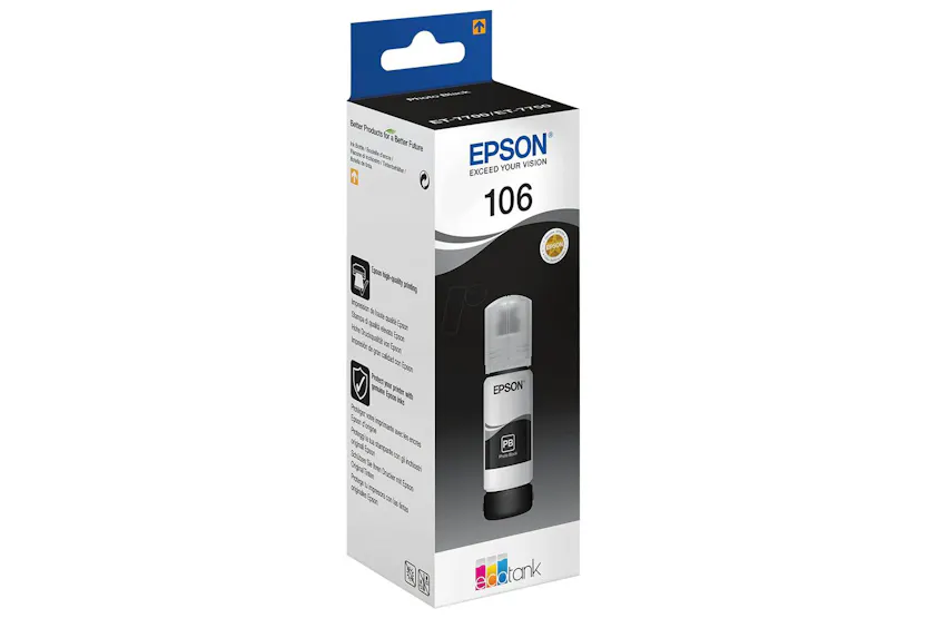 Epson 106 EcoTank Ink Bottle | Black Epson 106 EcoTank Ink Bottle | Black