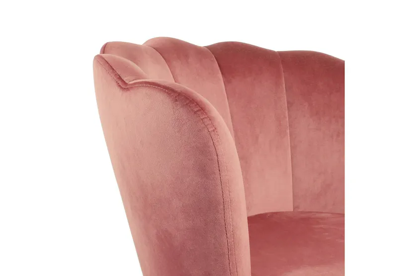 Genesis Flora Accent Chair | Petal Back Scallop | Velvet | Dusty Pink Genesis Flora Accent Chair | Petal Back Scallop | Velvet | Dusty Pink