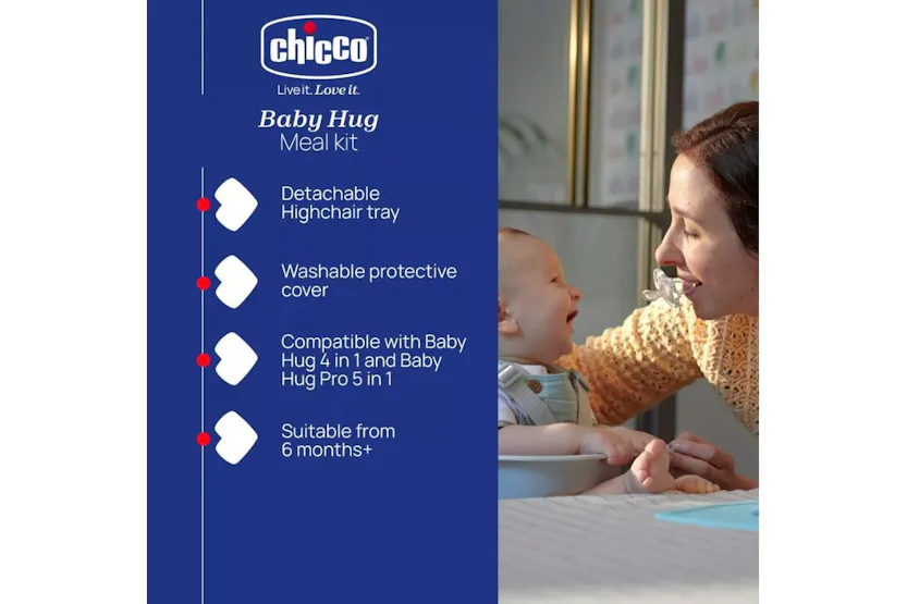 Chicco Baby Hug 4-in-1 Highchair Meal Kit | Feeding, Weaning | Easy-clean, Safe, And Practical Chicco Baby Hug 4-in-1 Highchair Meal Kit | Feeding, Weaning | Easy-clean, Safe, And Practical