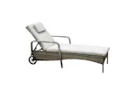 Ventura Deluxe Rattan Sun Lounger With Adjustable Recline - Grey Ventura Deluxe Rattan Sun Lounger With Adjustable Recline - Grey
