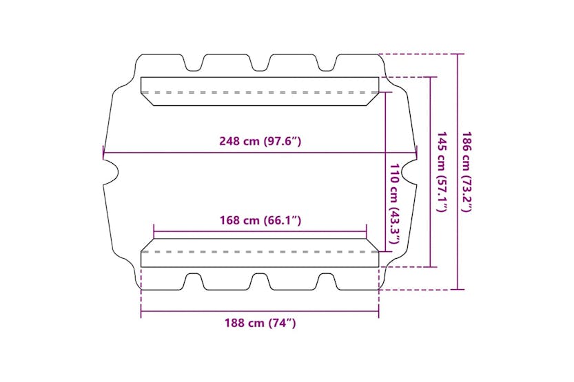 Vidaxl Replacement Canopy For Garden Swing Terracotta 188/168x145/110cm Vidaxl Replacement Canopy For Garden Swing Terracotta 188/168x145/110cm