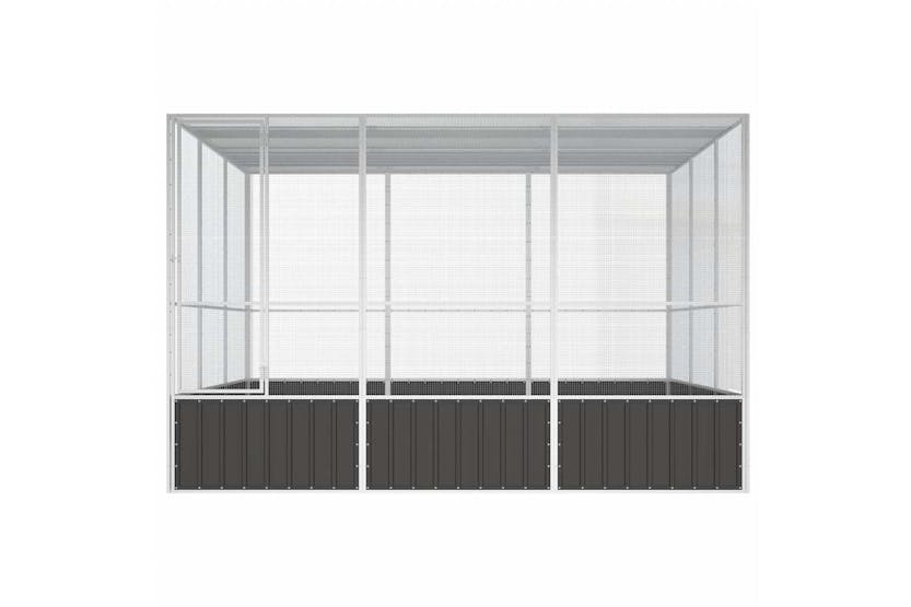 Vidaxl Bird Cage Anthracite 302.5x324.5x211.5 Cm Galvanised Steel Vidaxl Bird Cage Anthracite 302.5x324.5x211.5 Cm Galvanised Steel