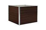 Vidaxl Raised Garden Bed Brown 100x100x77 Cm Galvanised Steel Vidaxl Raised Garden Bed Brown 100x100x77 Cm Galvanised Steel