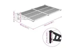Vidaxl Door Canopy Black And Transparent 152.5x90 Cm Polycarbonate Vidaxl Door Canopy Black And Transparent 152.5x90 Cm Polycarbonate
