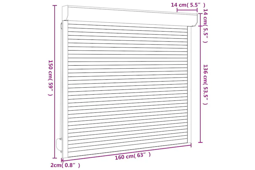 Vidaxl Roller Shutter Aluminium 160x150 Cm Anthracite Vidaxl Roller Shutter Aluminium 160x150 Cm Anthracite