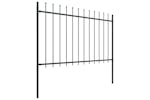 Vidaxl Garden Fence With Spear Top Steel 1.8 M Black Vidaxl Garden Fence With Spear Top Steel 1.8 M Black