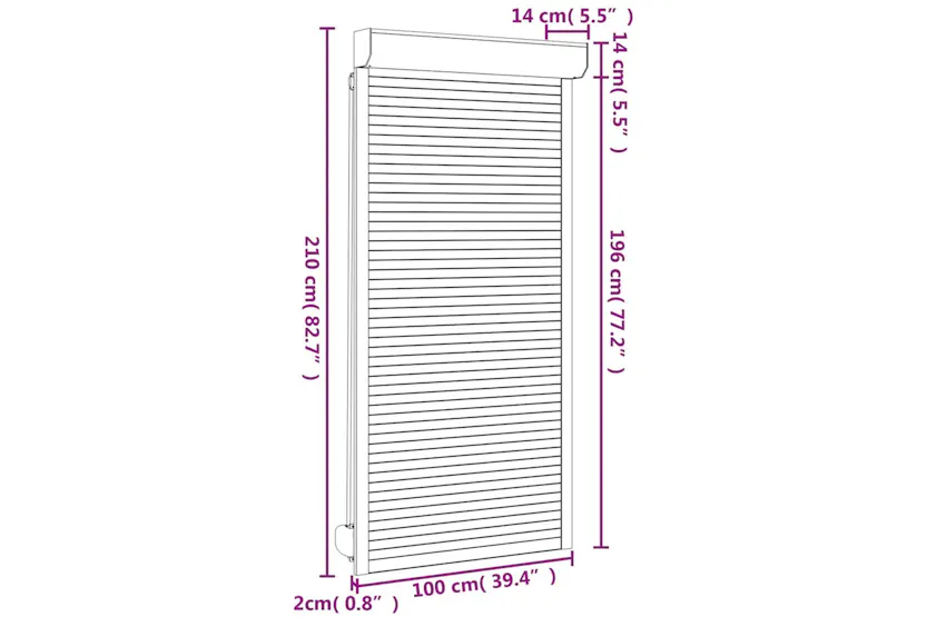 Vidaxl Roller Shutter Aluminium 100x210 Cm Anthracite Vidaxl Roller Shutter Aluminium 100x210 Cm Anthracite