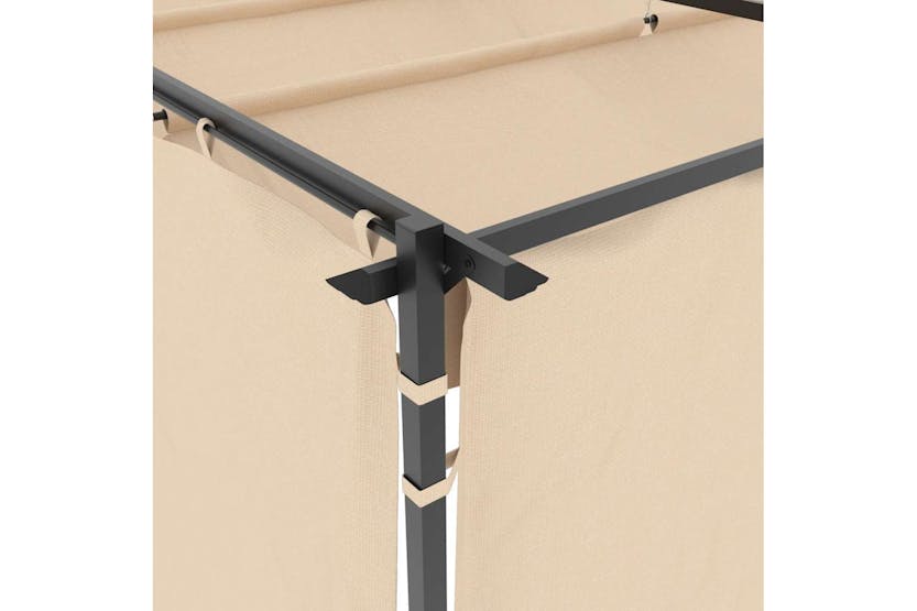 Vidaxl Gazebo With Curtains 3x6 M Cream Steel Vidaxl Gazebo With Curtains 3x6 M Cream Steel